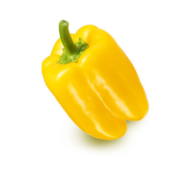 Yellow Bell Pepper isolated on white background