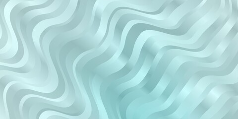 Light BLUE vector background with bent lines. Bright illustration with gradient circular arcs. Best design for your posters, banners.