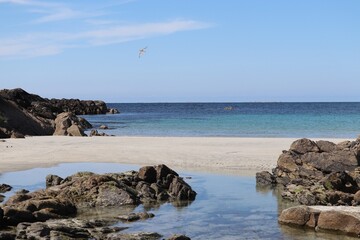 Beach and rocks, Benbecul, Outer Hebrides, Scotland