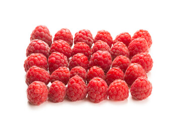 Tasty red raspberry background.