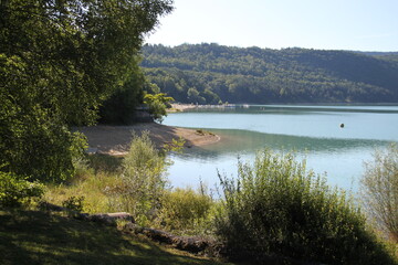 Obraz premium Turquoise water lake in summer season