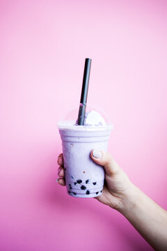 Taro Ube Bubble Boba Milk Tea