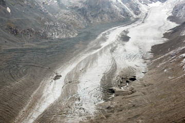 Pasterze glacier in Hohe Tauern National Park, Austria, Europe