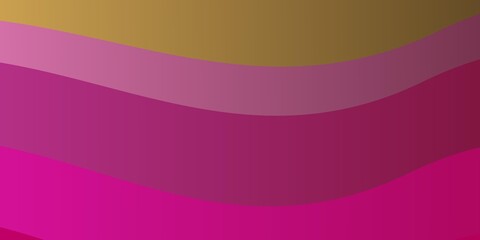 Fototapeta premium Light Pink, Yellow vector template with curves. Abstract illustration with bandy gradient lines. Smart design for your promotions.
