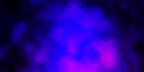 Dark Purple, Pink vector layout with cloudscape. Colorful illustration with abstract gradient clouds. Beautiful layout for uidesign.