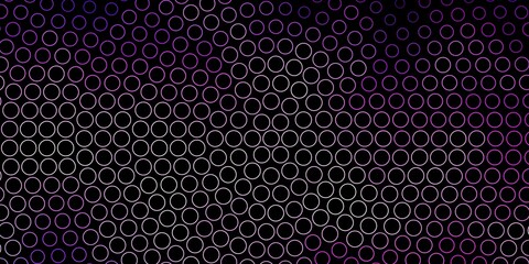 Dark Purple vector texture with circles. Modern abstract illustration with colorful circle shapes. Design for posters, banners.
