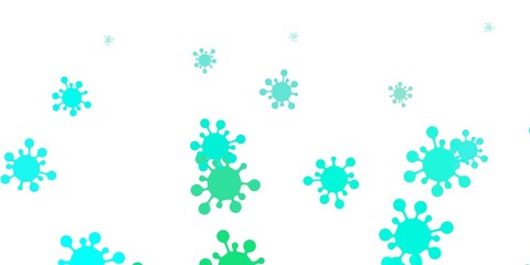 Light green vector template with flu signs.