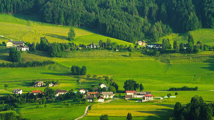 landscape on the Traunsee in the Upper Austrian lake district of Salzkammergut 