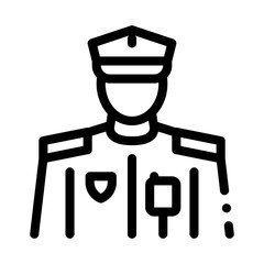 policeman profession icon vector. policeman profession sign. isolated contour symbol illustration