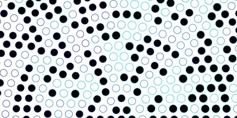 Dark BLUE vector background with circles. Colorful illustration with gradient dots in nature style. New template for your brand book.