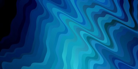 Fototapeta premium Light BLUE vector background with bent lines. Abstract illustration with bandy gradient lines. Template for cellphones.