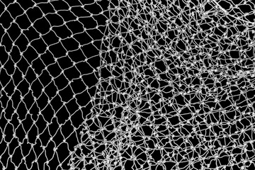 fishing net on a black background