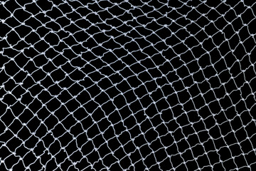 fishing net on a black background