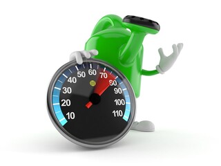 Watering can character with speed meter