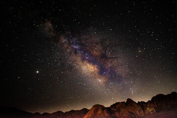 Night sky in the desert