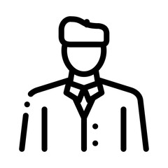 artist profession icon vector. artist profession sign. isolated contour symbol illustration