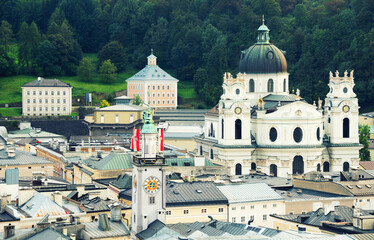 Obraz premium View of the historic city of Salzburg, Salzburger Land, Austria