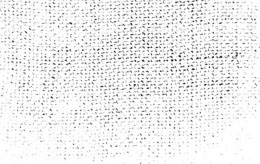 Rich, heavy fabric texture. Vector texture of weaving cloth. Grunge background. Abstract halftone vector illustration. Overlay for interesting effect and depth. Black isolated on white background.