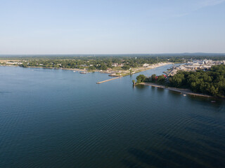 Fairport Harbor, Mentor headlands beach, Lake Erie, East of Cleveland, Lake, Lighthouse, Lake beach, lake harbor