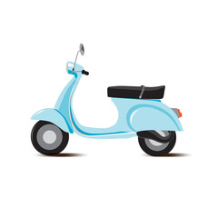 Retro scooter vector illustration