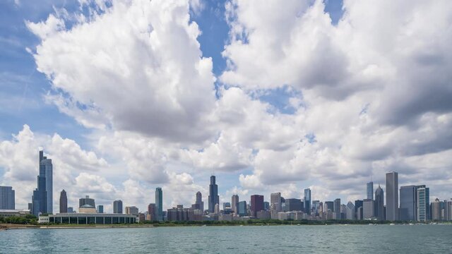 Chicago Skyline Summer Time Lapse 