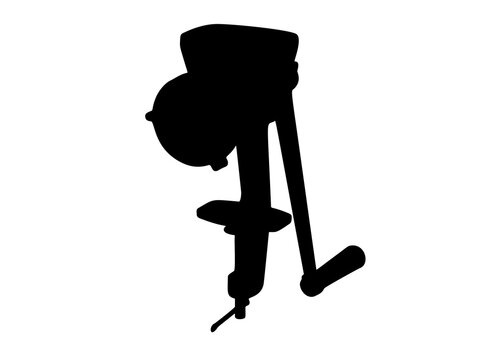 black grinder silhouette on white background clip art preview