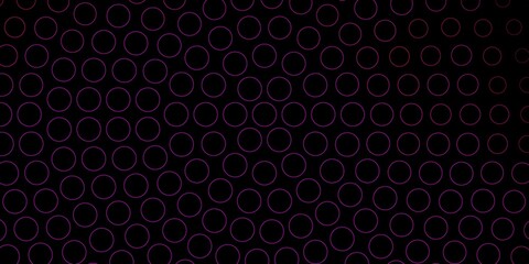 Dark Pink vector backdrop with dots. Abstract decorative design in gradient style with bubbles. Pattern for websites.