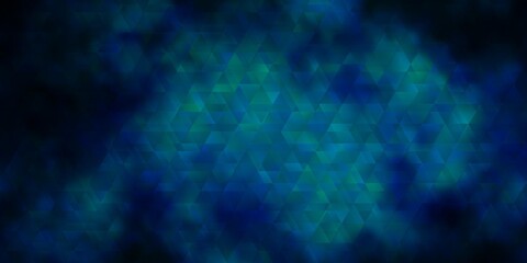 Dark BLUE vector texture with lines, triangles.