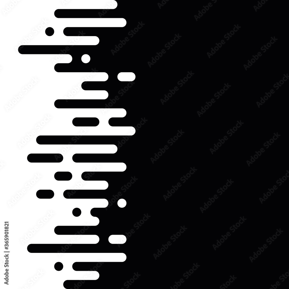 Poster seamless vector abstract horizontal transition of two colors. rounded lines blended in. black and wh