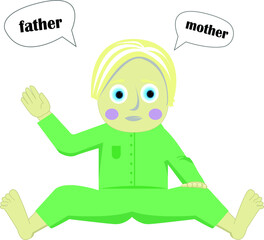 little girl learning to speak