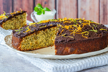 Orange and poppy seed cake