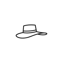 Woman summer hat icon vector illustration