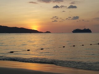 sunset on the beach