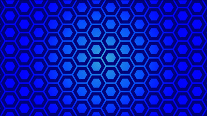 blue abstract background with Hexagonal pattern