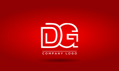 Unique, Modern, Elegant and Geometric Style Typography Alphabet DG letters logo Icon