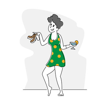 recommend clip art: Alcohol Addiction, Party Booze Concept. Drunken Female Character Having Pernicious Habit Addiction and Substance Abuse