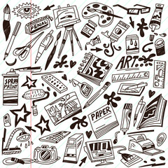 art tools,drawing doodles set