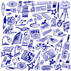art tools,drawing doodles set