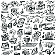 Technology devices ,Science - vector icons