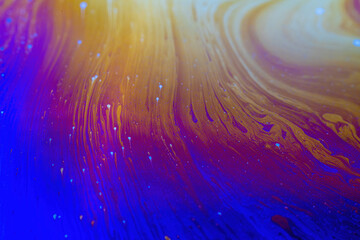 Abstract background texture of iridescent paints. Soap bubble