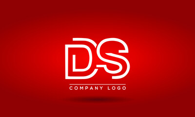 Unique, Modern, Elegant and Geometric Style Typography Alphabet DS letters logo Icon