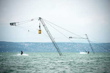 Water sports at Balaton Lake, Hungary, Europe