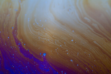 Abstract background texture of iridescent paints. Soap bubble