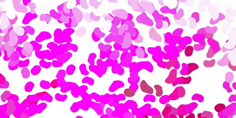 Light pink vector texture with memphis shapes.