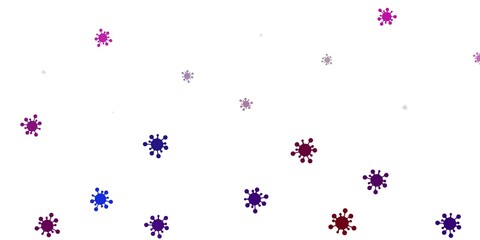 Light multicolor vector background with covid-19 symbols.