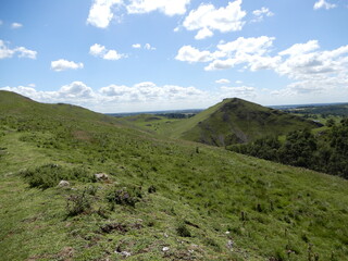 hills landscape with blue sky