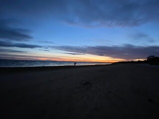 sunset on the beach