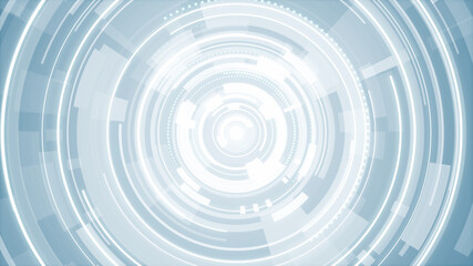 Circle white blue bright technology Hi-tech background. Abstract graphic digital future concept design.
