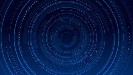 Circle blue technology Hi-tech background. Abstract graphic digital future concept design.