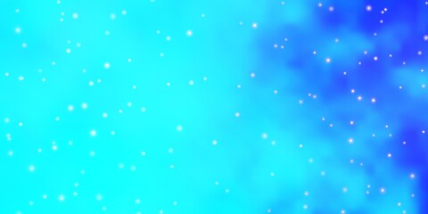 Light BLUE vector background with colorful stars. Modern geometric abstract illustration with stars. Best design for your ad, poster, banner.